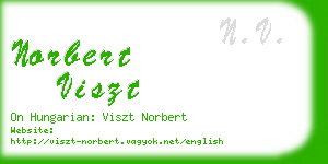 norbert viszt business card